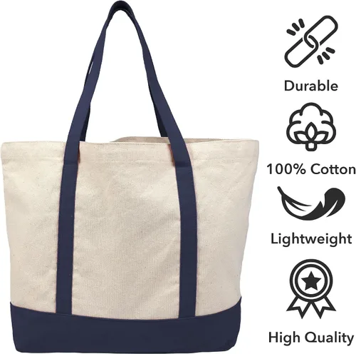 Vista 6 de Campus Lab Bolsa de lona con logotipo primario colegiado con bolsillo externo, bolsa de hombro reutilizable para ir de compras, playa Águilas A&m