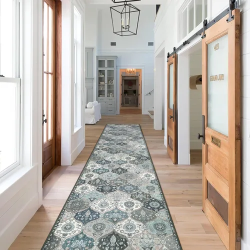 Vista 65 de Lahome - Alfombra marroquí antideslizante y lavable, pequeña alfombra oriental para dormitorio, cocina, entrada, baño, entrada, 61 x 91 cm, crema