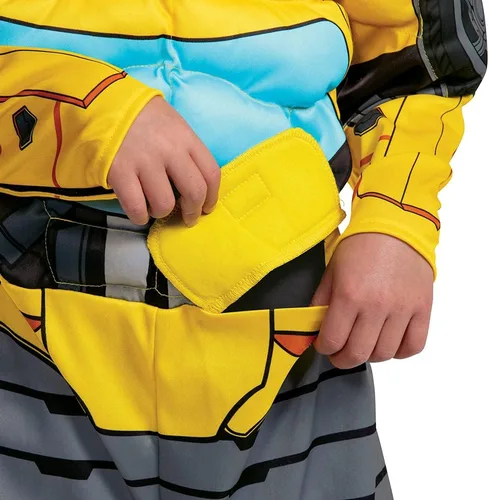 Vista 4 de Disfraz de abejorro para niños, disfraz oficial de Transformers adaptativos con características de accesibilidad