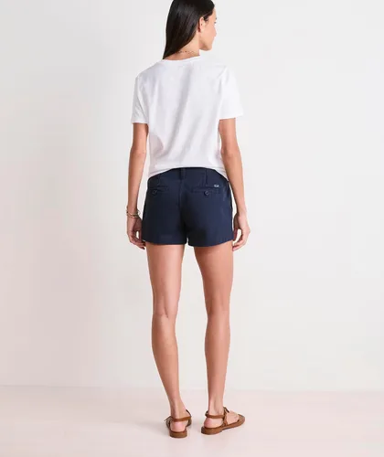 Vista 3 de vineyard vines Pantalones cortos para mujer de 3 1/2 pulgadas en espiga todos los días Nautical Navy