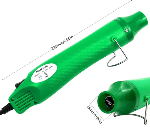 Vista 4 de Pistola de calor, mini pistola de aire caliente para manualidades, pistola de aire de calor portátil, herramienta para gofrar, envoltura retráctil