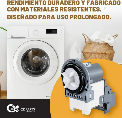 Vista 5 de Bomba de drenaje para lavadora DC31-00054D, repuesto para modelo OEM, amplia compatibilidad para modelos de la serie WA/WF