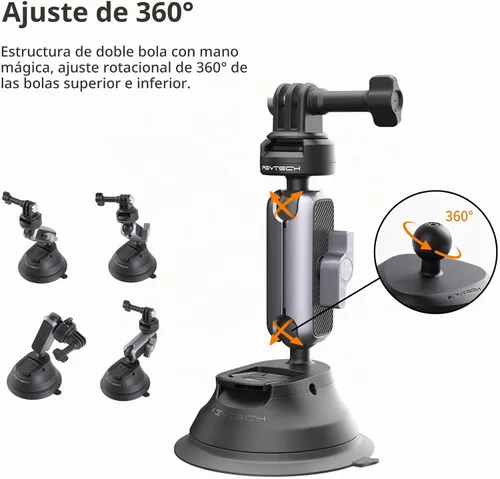 Vista 3 de PGYTECH CapLock Soporte de coche con ventosa de liberación rápida