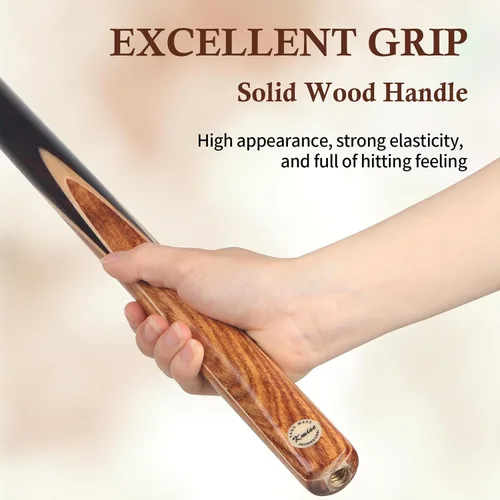 Vista 5 de Kmise 57 inch Pool Cue, 19oz Cue Stick with 9.5mm Professional Tip, Handcraft, Made of Chacate Preto Wood, Bar or House Use for Men or Women, Pool