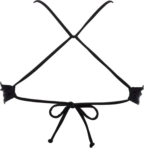 Vista 2 de Volcom Top de bikini con cuello redondo simple y sólido para mujer