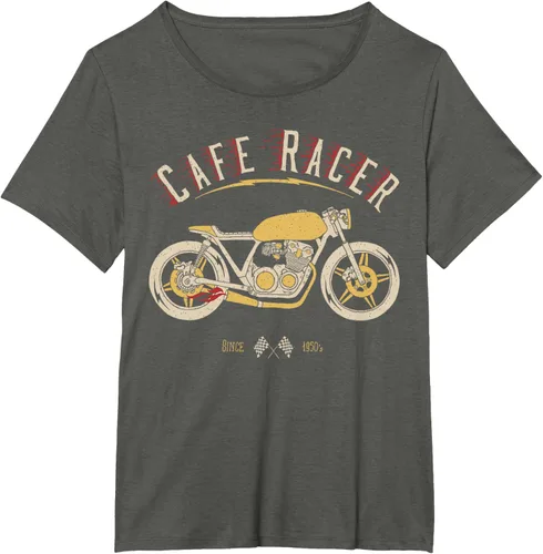 Vista 58 de Camiseta Cafe Racer - Old School - Camiseta de motocicleta vintage Negro