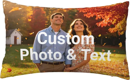 Vista 15 de Fundas de almohada personalizadas con texto de imagen, 12 x 12 pulgadas, fundas de almohada cuadradas personalizadas de doble cara para sofá cama