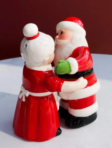 Vista 8 de Ebros Gift 'Tis The Season Dancing Mr And Mrs Santa Claus - Juego de saleros y pimenteros de Navidad para parejas, figuras de cerámica, fiesta