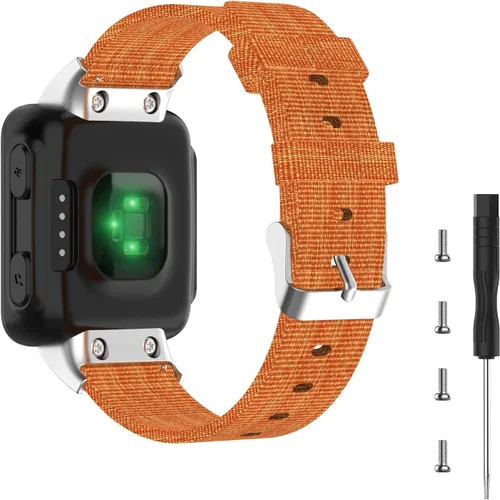 Vista 8 de Correa de reloj para Garmin Forerunner 35, pulsera de repuesto deportiva de lona para Garmin Forerunner 35/30 Running Watch