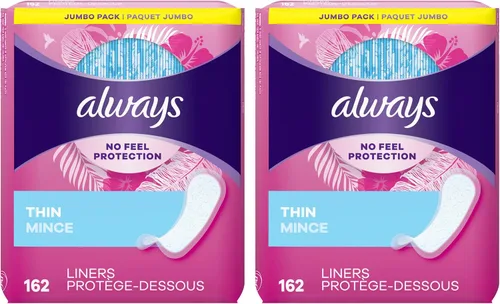 Vista 12 de Always Daily Fresh Thin Liners, absorción regular, protectores de braga sin perfume, 864 unidades, paquete de 4