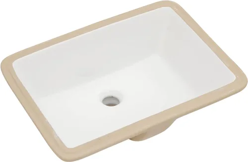 Vista 8 de Lordear Fregadero de baño de 18 x 12 pulgadas para empotrar bajo encimera, fregaderos de tocador rectangulares de cerámica de porcelana blanca pura