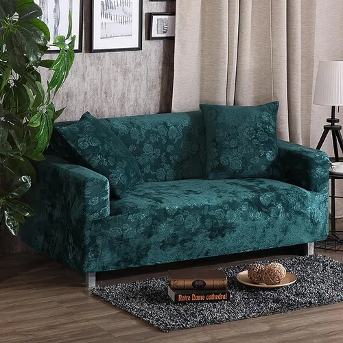 Vista 15 de Konsilsa Funda de sofá de felpa de lujo, funda elástica súper suave y gruesa para sofá, funda lavable, protector de muebles para sofá de 1234 plazas