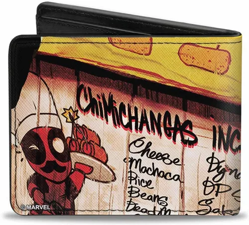 Vista 2 de Buckle-Down Billetera plegable de PU para hombre mata a Deadpool #2 Cover Dynamite Chimichanga, multicolor, 4.0 x 3.5 pulgadas, Varios