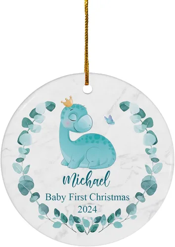 Vista 14 de FLOCHIL Adorno personalizado para la primera Navidad del bebé 2024, adorno de la primera Navidad de los bebés 2024, regalo para niños, niñas, bebés