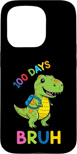 Vista 14 de Bruh 100 Days of School Dinosaur Kids Girls Boys Case for iPhone 17