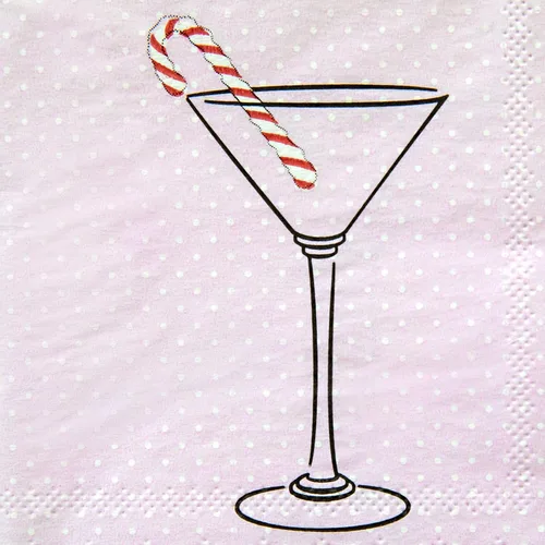 Vista 3 de C.R. Gibson TW4-23698 - Servilletas de papel desechables para fiestas de Navidad, color rosa y rojo, 5 x 5 pulgadas, 20