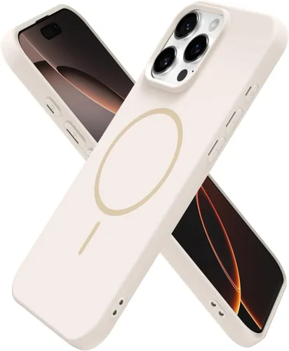 Vista 147 de Oakxco Funda de Silicona Mag Safe para iPhone 12 Pro Max, Funda Magnética Delgada y Fina Compatible con Carga Inalámbrica MagSafe, Bonita Funda