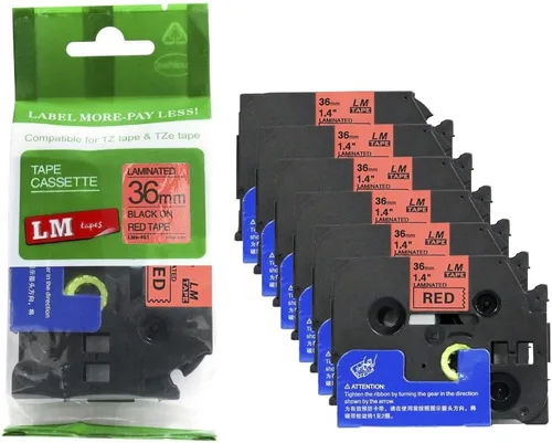 Vista 37 de 2/Pack LMe561 Premium 1.5" Black Print on Blue Label Tape, Compatible with Brother TZe-561 P-Touch Tape 36mm Laminated Replacement Label Tape.