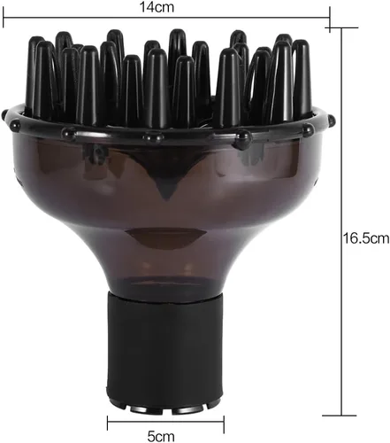 Vista 7 de Difusor universal para secadora, boquilla ajustable y control de volumen de aire, para estilo ondulado rizado, difusor profesional
