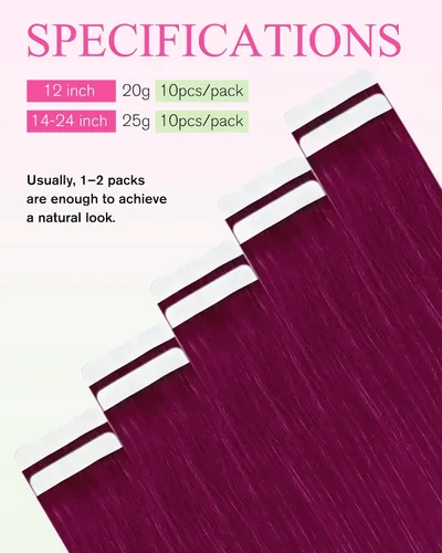 Vista 143 de YoungSee Extensiones de Cabello Humano con Cinta Balayage Extensiones de Cabello con Cinta Marrón Oscuro Extensiones de Cabello con Cinta Ombre