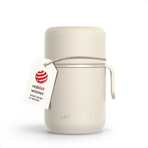 Vista 24 de LARS NYSØM Tarro de alimentos con aislamiento al vacío de acero inoxidable - Olla de almuerzo y frasco de almuerzo a prueba de fugas para alimentos