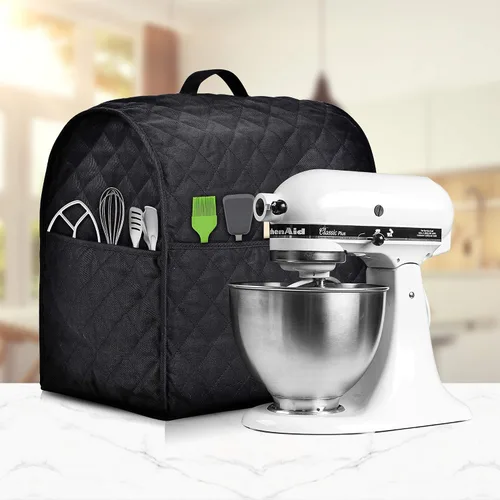 Vista 6 de Cubierta para batidora de pie compatible con mezclador KitchenAid, se adapta a todos los modelos con cabezal inclinable y elevación de tazón, fina