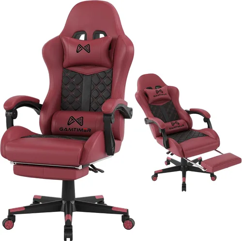 Vista 8 de Silla para videojuegos, silla para adultos de 400 libras, silla de computadora de respaldo alto con reposapiés y reposabrazos vinculados, silla