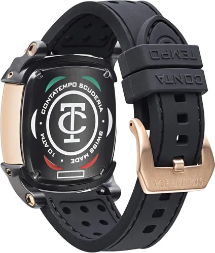 Vista 3 de CT Scuderia Scrambler Saturno Reloj de oro rosa para hombre italiano CWEF00219