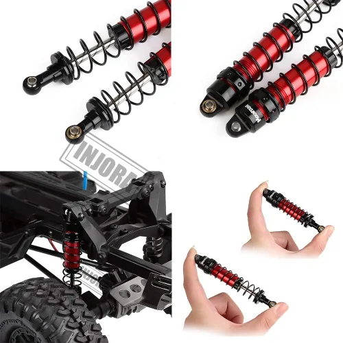 Vista 4 de INJORA Juego de amortiguadores RC 4 piezas amortiguadores RC para 1/10 RC Crawler Axial SCX10 90046 AXI231017 TRX-4 D90 (3.543 in)