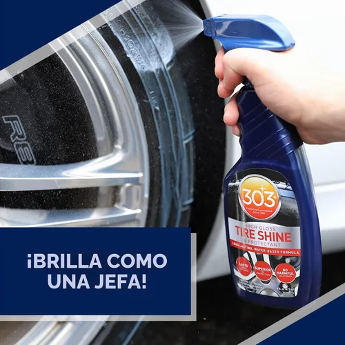 Vista 4 de 303 Products Abrillantador y Protector de Neumáticos de Alto Brillo - Fórmula a Base de Agua de Larga Duración - Dura Semanas - Sin Siliconas