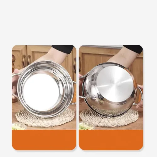 Vista 7 de Freidora olla freidora japonesa mini olla de acero inoxidable Olla de temperatura controlada Tempura Sartén Termómetro Cocina de inducción Ollas