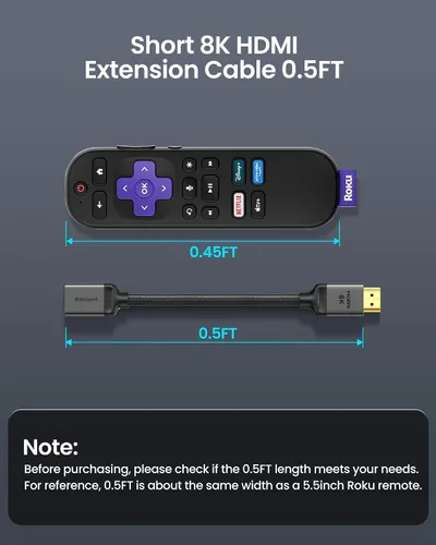 Vista 3 de Silkland Extensor HDMI 8K 2.1, 8K@60hz 4K@120hz Cable de extensión HDMI
