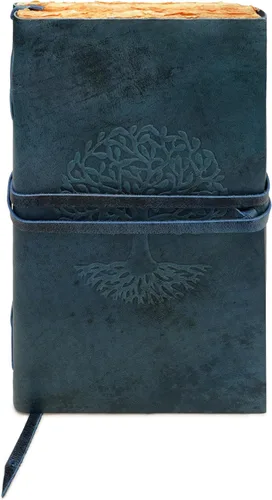 Vista 48 de Diario de cuero para mujeres y hombres, 200 páginas, 5 x 7 pulgadas, regalos para mujeres, diario de viaje, cuaderno de mujer, marcador de 7 chakras
