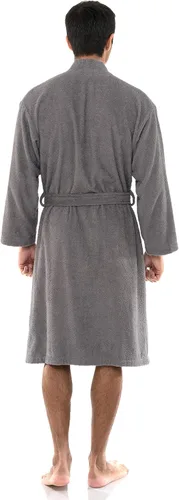 Vista 2 de TowelSelections - Bata de baño, de algodón turco, estilo quimono, para hombre