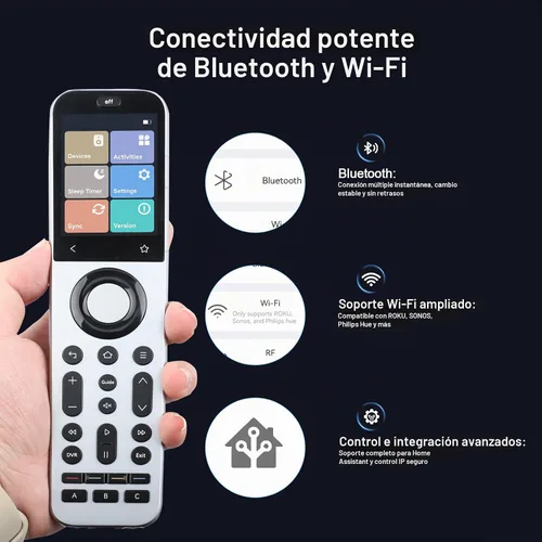 Vista 6 de SofaBaton Control remoto universal X2 con pantalla táctil, concentrador y aplicación, control remoto universal todo en uno con base de carga