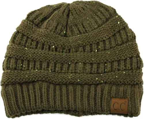 Vista 9 de CC Classic Winter Fall Trendy Chunky Stretchy Cable Knit Beanie Hat 2 tonos púrpura/azul marino