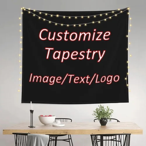 Vista 9 de RMWD Studio 24x42in Custom Tapestry for Wall Bedroom Living Room, Custom Backdrop Personalized With Photo Image Text, Banners And Signs Customize