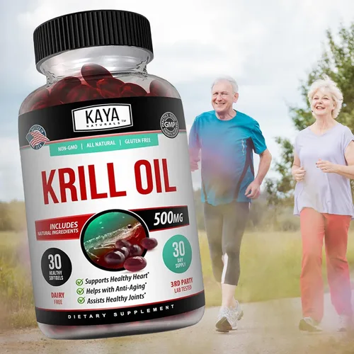 Vista 7 de Kaya Naturals - Aceite de krill antártico de 500 mg con Omega 3, EPA, DHA, fosfolípidos y suplemento de astaxantina - Vitamina para el cerebro