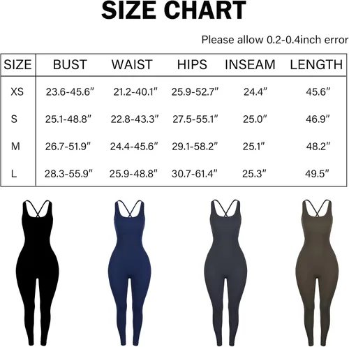 Vista 6 de AUROLA Women Jumpsuits for Workout Yoga Gym, Seamless Strappy One Piece Padded Bra Bodysuits