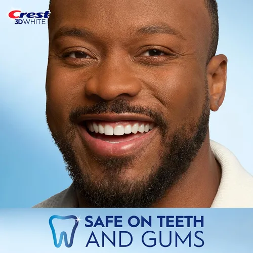 Vista 5 de Crest 3D Whitestrips, Classic Vivid, kit de tiras blanqueadoras de dientes, 20 tiras (paquete de 10 unidades)