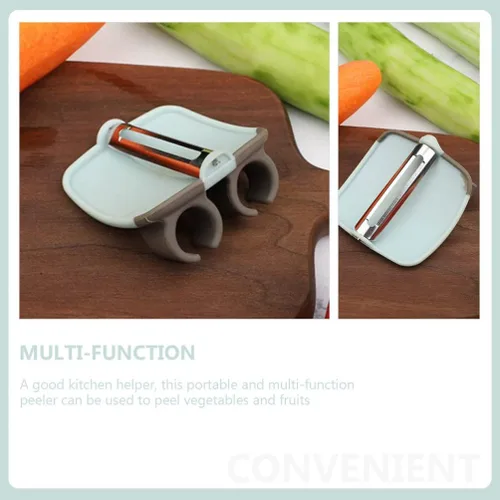 Vista 5 de HEMOTON 3 unids dedo melón rallador Veg Peeler Face Raspador Herramienta Pelador de patatas Dedo Pelador Naranja Patata Raspador Multifunción Palma