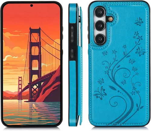 Vista 3 de Asuwish Funda de teléfono para Samsung Galaxy S25 5G con protector de pantalla de vidrio templado y tarjetero con soporte para tarjetero, soporte