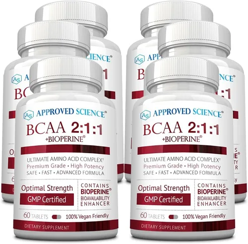 Vista 7 de Approved Science Suplemento BCAA - 60 tabletas - 2400 mg - Aumenta el rendimiento y mejora el desarrollo muscular - L-leucina, L-isoleucina