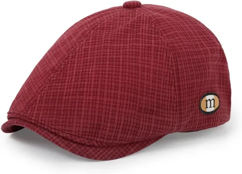 Vista 24 de Sombrero Newsboy de Qlauca para Hombre de Algodón 6 Paneles