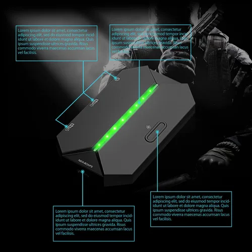 Vista 2 de Combo de teclado y mouse mecánico para juegos, teclado retroiluminado compacto de 87 teclas, adaptador convertidor PS4, retroiluminado RGB de 6400