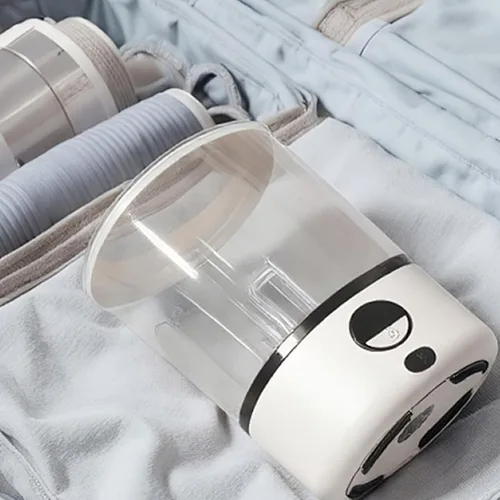 Vista 2 de Mini lavadora para ropa interior, calcetines, ropa de bebé, 2000 mAh recargable inalámbrica inteligente taza lavadora 1.2 L carga USB para el hogar