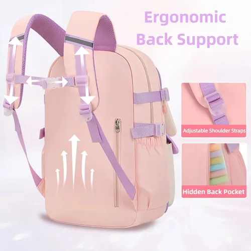 Vista 6 de Mochila infantil para niños, Azul, Grande, Linda caricatura