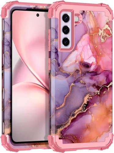 Vista 19 de Rancase Funda para Galaxy S21 FE 5G, tres capas resistentes a prueba de golpes, protección de plástico duro+funda protectora de goma de silicona