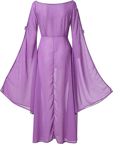 Vista 5 de Vestido renacentista para mujer, vestido victoriano, gótico, retro, medieval, vestido tradicional irlandés, vestido de fiesta de cosplay