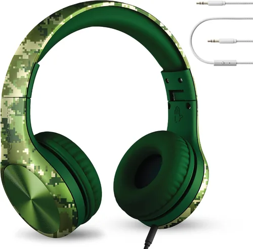 Vista 15 de LilGadgets Connect+ Pro - Auriculares con cable para niños con micrófono, limitación de volumen con cable, tecnología SharePort y acolchado